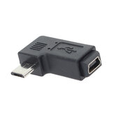 Adaptador Mini USB Fêmea para Micro USB Macho Preto
